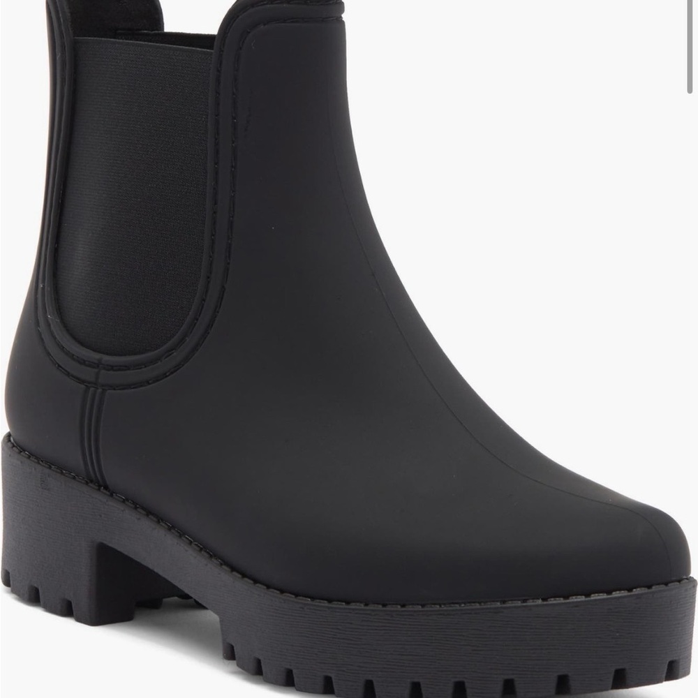 Black Jeffrey Campbell Waterproof Chelsea Boots